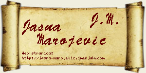 Jasna Marojević vizit kartica